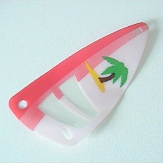 Plastic Triangle 6 x 12 Sail with Palm Tree Pattern