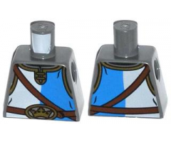 Torso Castle King's Knight Shirt, Shoulder Strap and Crown on Buckle Pattern
