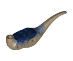 Animal, Body Part Dinosaur Middle Raptor with Dark Blue Top and Sand Blue Markings Pattern