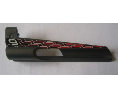 Technic, Panel Fairing # 8 Small Long, Large Hole, Side B with '9' and White, Black and Red Pattern (Sticker) - Set 8470