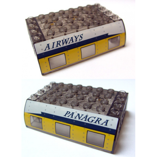 Slope, Curved 6 x 8 x 2 Double with Plane Windows and Panagra Airways Forward Pattern (Stickers) - Set 7628