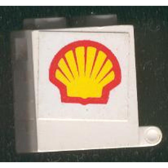 Container Box 2 x 2 x 2 - Solid Studs with Shell Logo Pattern on Both Sides (Stickers) - Set 6378