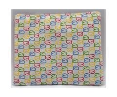 Duplo, Doll Cloth Pillow with Blue, Lime, Red and Yellow Bunny Pattern