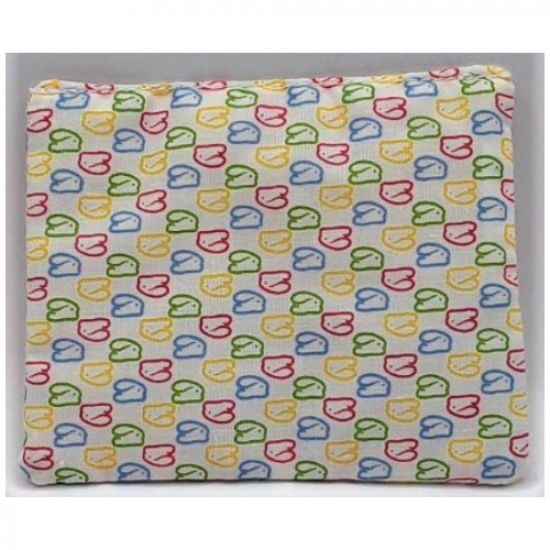 Duplo, Doll Cloth Pillow with Blue, Lime, Red and Yellow Bunny Pattern