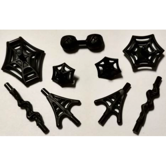 Minifigure, Weapon Pack Spider-Man Web Effects, 9 in Bag (Multipack)