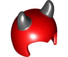 Minifigure, Headgear Mask Imp with Black Devil Horns Pattern