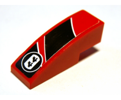 Slope, Curved 3 x 1 with Black Togokahn Pattern, Model Back Right (Sticker) - Set 8159
