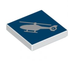 Tile 2 x 2 with Helicopter Pattern