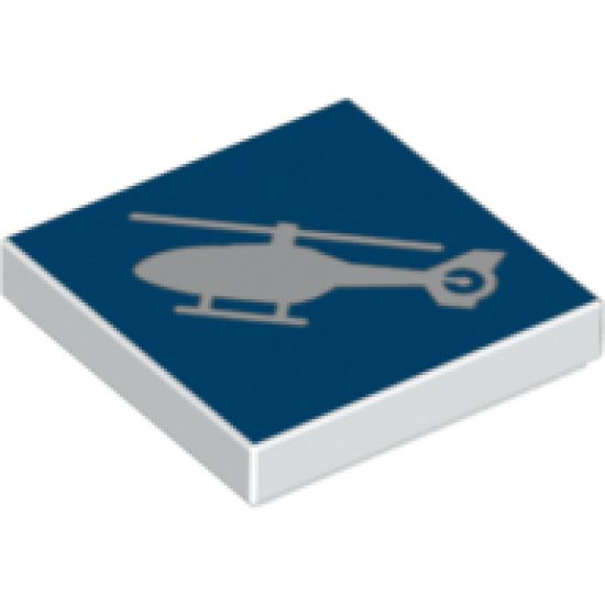 Tile 2 x 2 with Helicopter Pattern