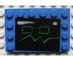 Tile, Modified 4 x 6 with Studs on Edges with Graphical Face (Karen) Pattern (Sticker) - Set 4981