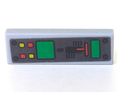 Tile 1 x 3 with 'mph 345', 'GEAR 8', Gear Stick and Buttons Pattern (Sticker) - Set 7050