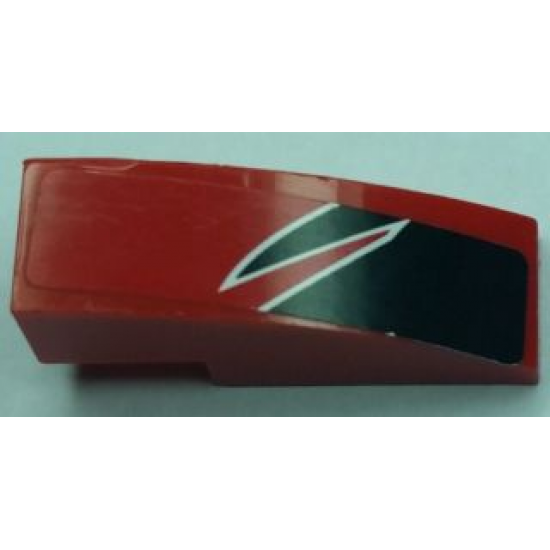 Slope, Curved 3 x 1 with Black Togokahn Pattern, Model Middle Right (Sticker) - Set 8159