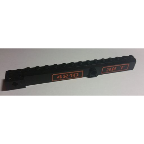 Crane Arm Outside, Wide with Pin Hole at Mid-Point with '32-T' and '4210' Pattern on Both Sides (Stickers) - Set 4210