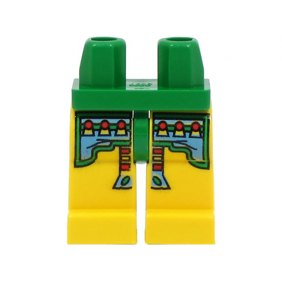Hips and Yellow Legs with Adventurers Jungle Blue/Red Squares Pattern (Achu)