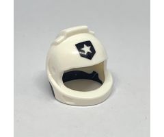 Minifigure, Headgear Helmet Space, City Astronaut with Black Neck Base and Shield with Star (Police Badge) Pattern
