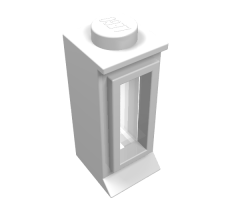 Window 1 x 1 x 2 with Extended Lip and Solid Stud, with Fixed Glass