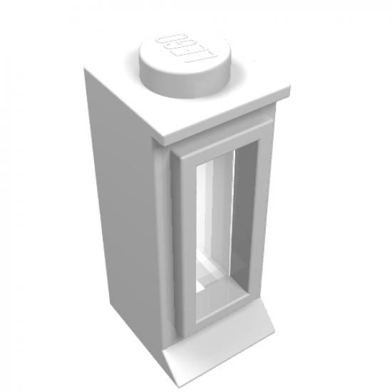 Window 1 x 1 x 2 with Extended Lip and Solid Stud, with Fixed Glass
