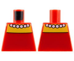 Torso Simpsons Dress with Yellow Chest and White Necklace Pattern
