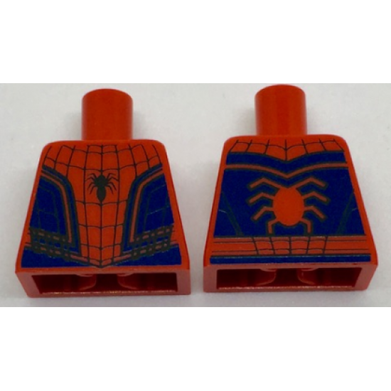 Torso Spider-Man Costume 8 Dark Blue, Thin Web, Small Spider with Thin Abdomen Pattern