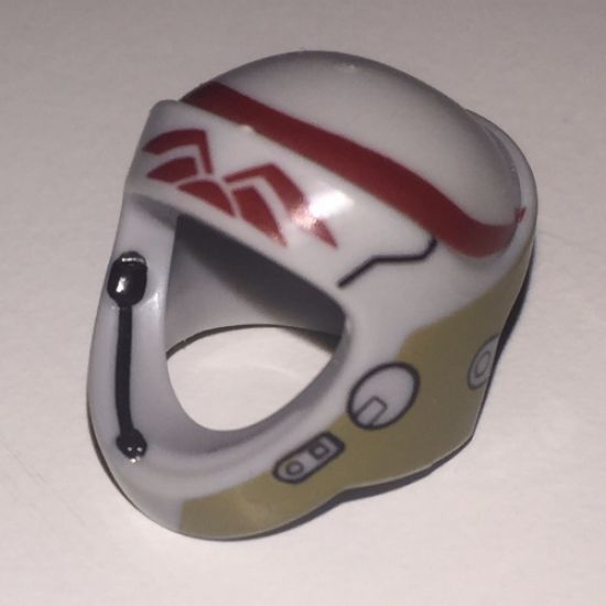 Minifigure, Headgear Helmet SW Rebel with A-wing Pilot Pattern