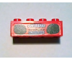 Brick 2 x 4 with Radio Pattern (Sticker) - Set 3159