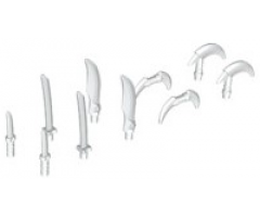 Minifigure, Weapon Pack Hooks, Knives, and Swords, 10 in Bag (Multipack)
