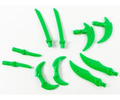 Minifigure, Weapon Pack Hooks, Knives, and Swords, 10 in Bag (Multipack)