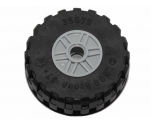 Wheel & Tire Assembly 18mm D. x 14mm with Pin Hole, Fake Bolts and Shallow Spokes with Black Tire 37 x 14 (55981 / 35578)