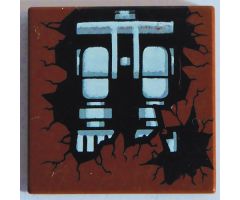 Tile 2 x 2 with Skeleton Hips and Legs Pattern