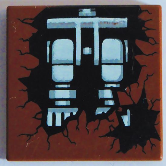 Tile 2 x 2 with Skeleton Hips and Legs Pattern