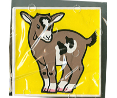 Duplo, Tile 2 x 2 x 1 with Goat Mosaic Picture 07 Pattern (Set 1078)