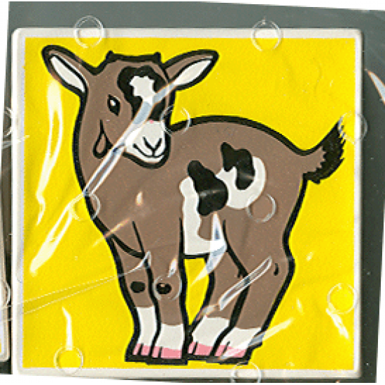 Duplo, Tile 2 x 2 x 1 with Goat Mosaic Picture 07 Pattern (Set 1078)