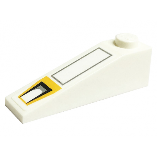 Slope 18 4 x 1 with Yellow Vent and Black Rectangle Pattern (Sticker) - Set 75290