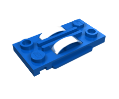 Electric, Train Track Contact Base with Wire (97 cm) and Blue Connector, 2-Way Male Rounded Wide Long with Hollow Pins