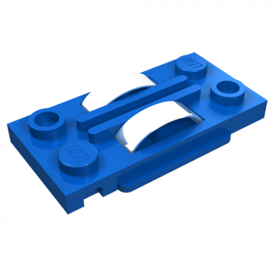 Electric, Train Track Contact Base with Wire (97 cm) and Blue Connector, 2-Way Male Rounded Wide Long with Hollow Pins