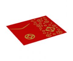 Duplo, Cloth Blanket 5 x 5 Folded with Flowers and Chinese Logogram Pattern