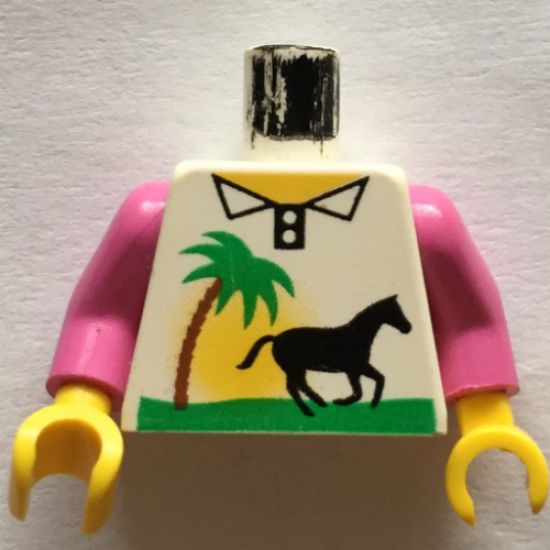 Torso Paradisa Horse Pattern / Dark Pink Arms / Yellow Hands