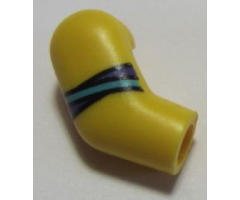 Arm, Right with Medium Azure and Dark Purple Stripes Pattern