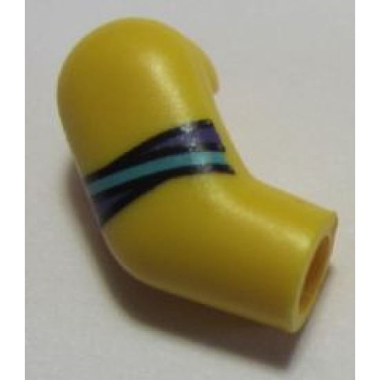 Arm, Right with Medium Azure and Dark Purple Stripes Pattern