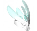 Bionicle, Kanohi Mask Protector with Marbled Trans-Light Blue Pattern (Protector Mask of Ice)
