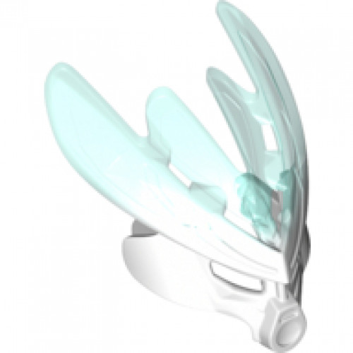 Bionicle, Kanohi Mask Protector with Marbled Trans-Light Blue Pattern (Protector Mask of Ice)