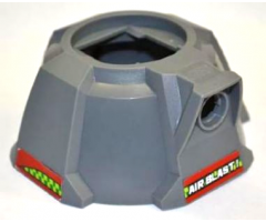 Vehicle Air Blast Launcher Base (Racers) with Lime and Green Checkered Stripe on Both Sides and White 'AIR BLAST!' Pattern (Stickers) - Set 7967
