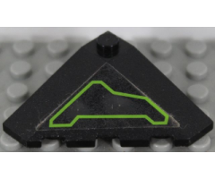 Wedge 4 x 4 (Slope 18 Corner) with Lime Circuitry Pattern Model Right Side (Sticker) - Set 7713