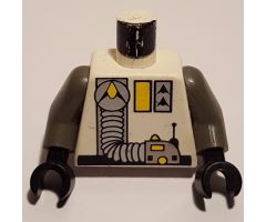 Torso Space Exploriens Logo, Yellow Accents, Silver Hose Pattern / Dark Gray Arms / Black Hands