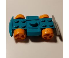 Vehicle, Base 4 x 6 Racer Base with Orange Wheels