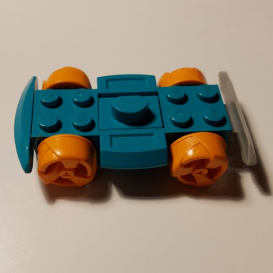 Vehicle, Base 4 x 6 Racer Base with Orange Wheels