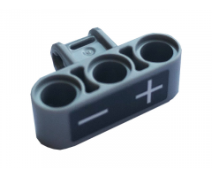 Technic, Connector Axle and Pin Perpendicular Triple with + and - Pattern (Sticker) - Set 42110
