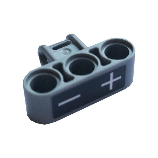Technic, Connector Axle and Pin Perpendicular Triple with + and - Pattern (Sticker) - Set 42110