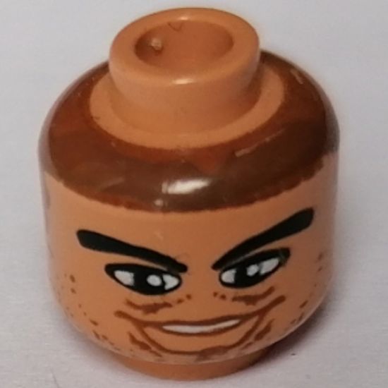 Minifigure, Head NBA Pau Gasol Pattern - Blocked Open Stud