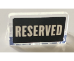 Panel 1 x 2 x 1 with White 'RESERVED' on Black Background Pattern (Sticker) - Set 21319